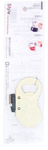 リバティーコーポレーション 二徳栓抜き付き缶きり ホワイト 8.3×5.4cm Style LC-074