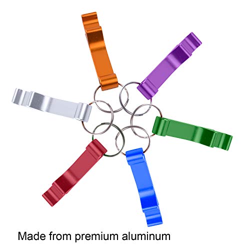 BronaGrand 6個入り アルミニウムキーリング ボトルオープナー ボトルキャップオープナーキーリング ポケットキーリング おかしいギフト
