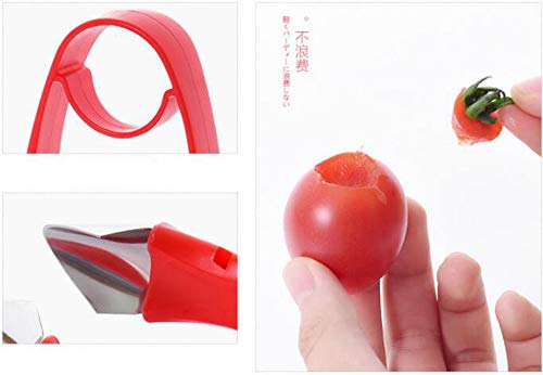 SZM ジャガイモ芽取り トマトヘタ取り キッチン用品 便利 ステンレス トマト ジャガイモ イチゴ (5本セット)