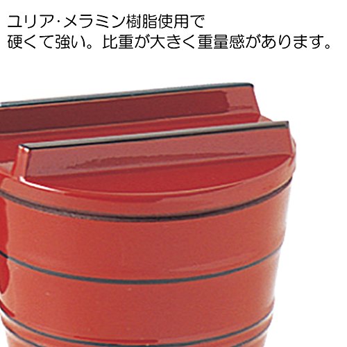 福井クラフト 桶型 薬味入 (小さじ付) 朱に黒ひも 朱 φ5.2×4.0㎝ 硬くて強い 比重が大きく重量感がある 5-676-7