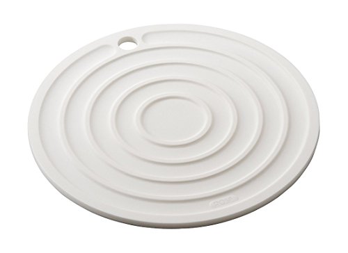 アスベル シリコン鍋敷き(丸型)  「ポゼ」 ホワイト