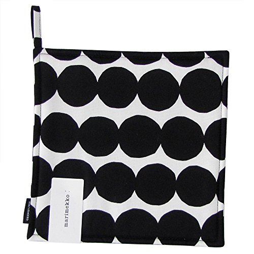 マリメッコ marimekko ポットホルダー 鍋敷き ラシィマット Rasymatto ホワイト×ブラック 21.5cm 67315 190 【並行輸入品】 67315 190