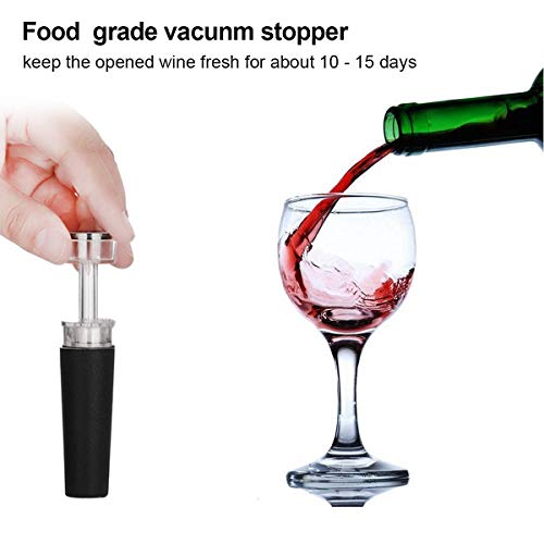 Piduda赤ワインストッパー - プレミアム真空密封ワイン貯蔵ボトルストッパー、すべてのあなたのワインや飲料用のエアータイトシーラー