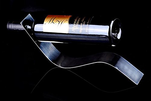 WH5 ステンレス製 バランス ワインホルダー S型 ワインラック ホルダー ワイン シャンパン ボトル スタンド インテリア ディスプレイ (S型)