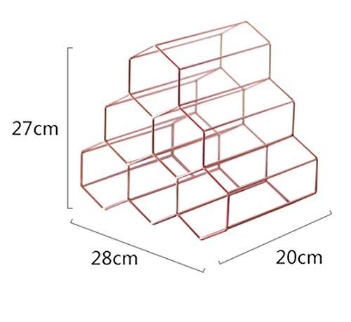 Anberotta ワインラック ホルダー 6本収納 ワイン シャンパン ボトル 収納 ケース スタンド インテリア W54 (ブロンズ)