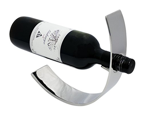 GAKURYO ステンレス製 ワインホルダー シルバー 220x210x50mm ボーゲン 鏡面仕上げ