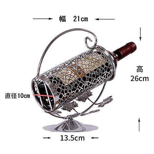 Anberotta アンティーク ワインホルダー ワインラック シャンパン ボトル スタンド インテリア ディスプレイ 選べるカラー W45 (ゴールド)