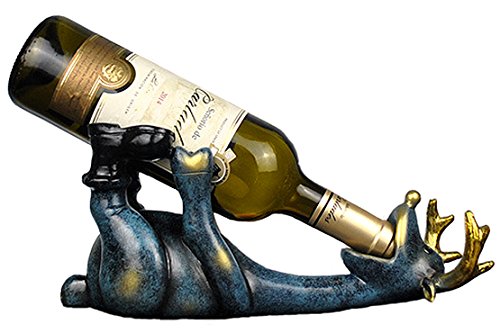 Anberotta アンティーク ワインホルダー ワインラック ワイン シャンパン ボトル ホルダー スタンド インテリア 選べるタイプ W49 (A・鹿)