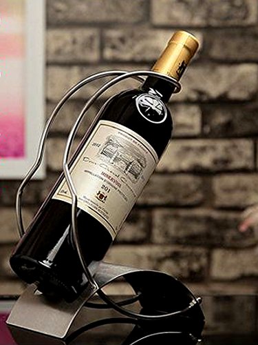 Anberotta ステンレス製 ワインホルダー ワインラック シャンパン ボトル スタンド インテリア ディスプレイ W41 (Aタイプ)