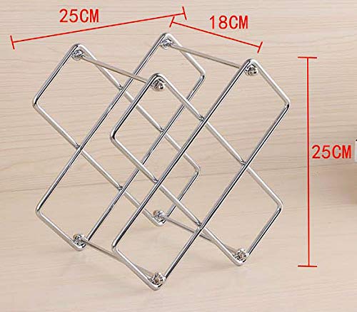 Anberotta ワインラック ホルダー 5本収納 ワイン シャンパン ボトル 収納 ケース スタンド インテリア W53 (シルバー)