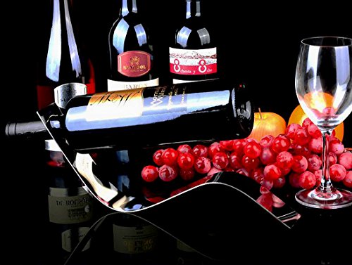 WH5 ステンレス製 バランス ワインホルダー S型 ワインラック ホルダー ワイン シャンパン ボトル スタンド インテリア ディスプレイ (S型)