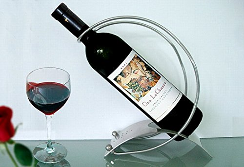 Anberotta ステンレス製 ワインホルダー ワインラック シャンパン ボトル スタンド インテリア ディスプレイ W41 (Aタイプ)