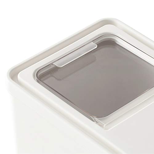 NAMI 米びつ 米櫃 米入れ ライスストッカー 10KG 密閉式 清潔便利 防虫 冷蔵庫に置いてもいい (ホウイト10KG)