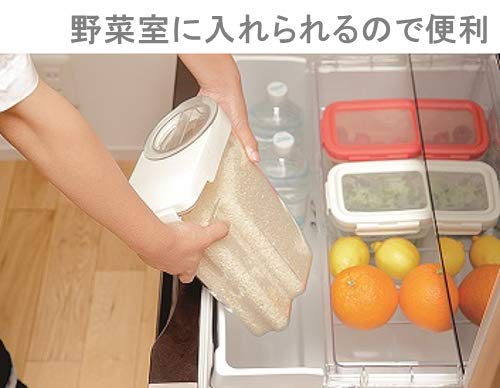 リス 冷蔵庫のポケットに収納可能な米びつ レッド 2.5L GLIH030