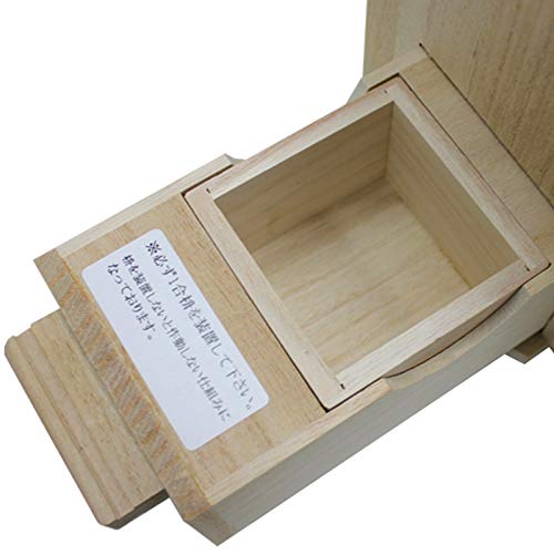 竹本木箱店 総桐計量米びつ 優氣 3kg 日本製 (コンパクトタイプ)