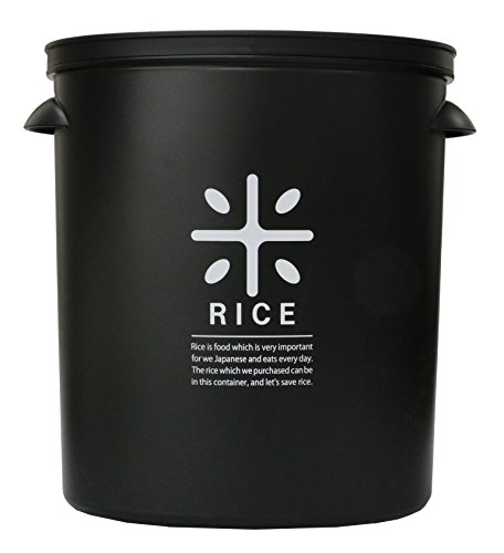 パール金属 日本製 米びつ 5kg ブラック 計量カップ付 お米 袋のまま ストック RICE HB-3434
