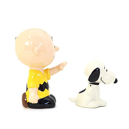 enesco 塩・コショウ入れ スヌーピー&チャーリーブラウン ペット W5×H9.5×D5.6m PEANUTS 6002276