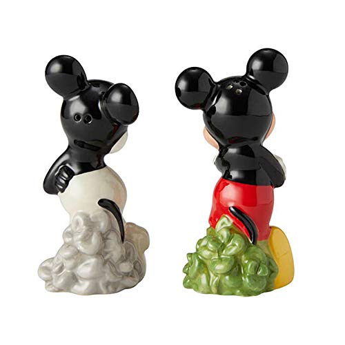 enesco 塩・コショウ入れ ミッキー オールド アンド ニュー W4.3×H8.9×D4.3cm Disney 6002271