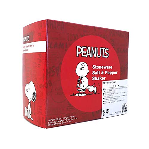 enesco 塩・コショウ入れ スヌーピー&チャーリーブラウン ベースボール W3.8×H8.7×D5.7m PEANUTS 6002277