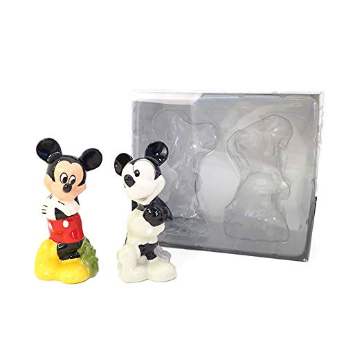 enesco 塩・コショウ入れ ミッキー オールド アンド ニュー W4.3×H8.9×D4.3cm Disney 6002271