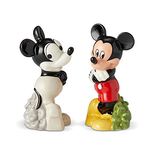 enesco 塩・コショウ入れ ミッキー オールド アンド ニュー W4.3×H8.9×D4.3cm Disney 6002271