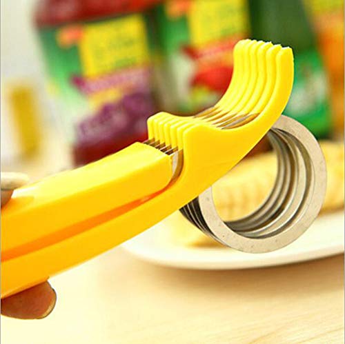 HJ バナナカッター フルーツスライサー バナナスプリット 果物切り用 キッチンツール (1個セット)
