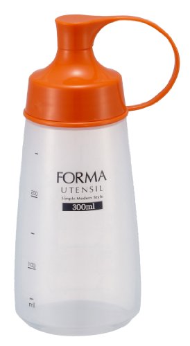 アスベル 調味料ボトル 広口中 「フォルマ」 オレンジ 2145