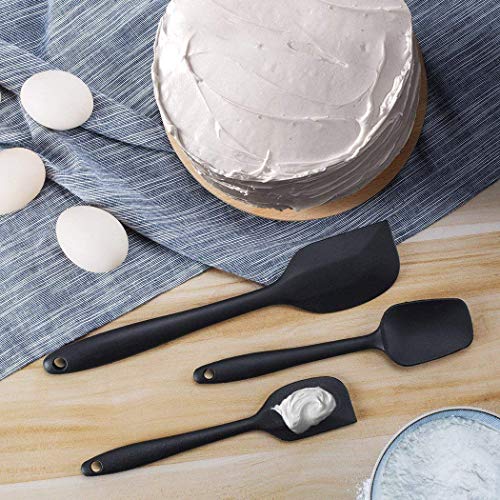 COLIN 製菓道具 スパチュラ ヘラ シリコン ケーキ クリームお菓子作り 料理用シリコンヘラ 耐熱シリコン 日本食品安全認証済み FDA認証済み 調理 料理 (黒)