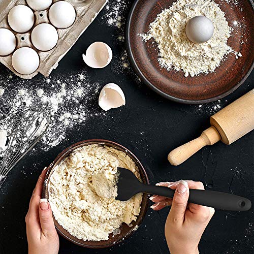 COLIN 製菓道具 スパチュラ ヘラ シリコン ケーキ クリームお菓子作り 料理用シリコンヘラ 耐熱シリコン 日本食品安全認証済み FDA認証済み 調理 料理 (黒)