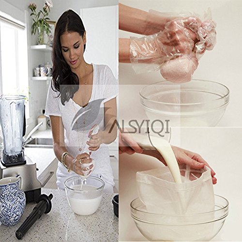 [ALSYIQI] ナッツ牛乳パック ファインメッシュ 再利用可能 アーモンド 牛乳パックと オールラウンド 食べ物 フィルターバッグ (200Mesh, 1PCS)