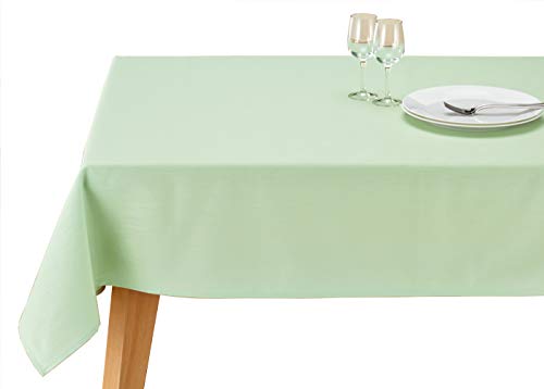 テーブルクロス ブルーミング中西 デリシャスカラー 撥水加工 (日本製) 正方形 無地 [洗濯機で洗える] 2人用テーブル向け ピスタチオ (薄緑) 130×130cm 13
