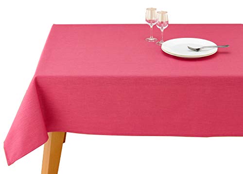 テーブルクロス ブルーミング中西 デリシャスカラー 撥水加工 (日本製) 正方形 無地 [洗濯機で洗える] 2人用テーブル向け ライチ (ピンク) 130×130cm 48