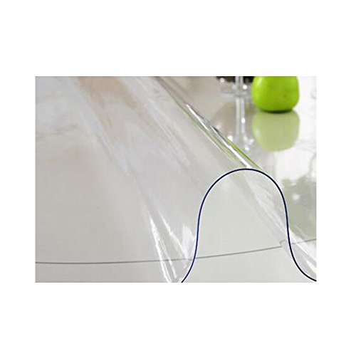 Ever Fairy PVC 透明 円形 テーブルマット 撥水 テーブルクロス ビニール テーブルマット デスクマット 透明 テーブルカバー 厚さ2mm 直径105cm 防水 耐久 汚れ防止 (2mm, 直径105cm)