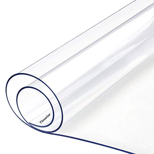 透明テーブルクロス Timoise（ティーモイス） PVC製 ビニールマット 防塵・防水・耐久・耐熱 矩形 厚さ1.5mm サイズ選択可能 (80*150cm)