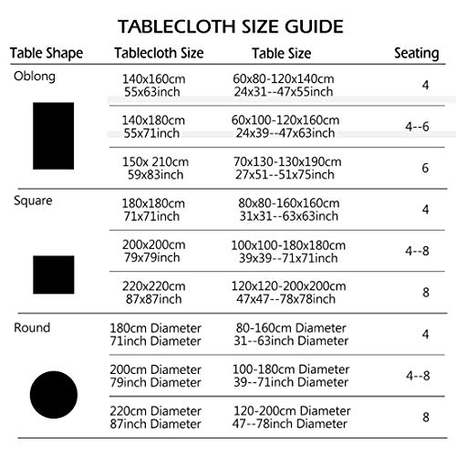 uxcell テーブルクロス テーブルカバー デスクパッド プロテクトマット デコレーション ポリエステル スクエア 200cmx200cm ブラック