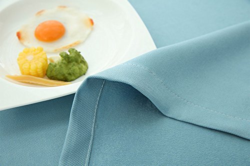 IYHUO 綿麻製 テーブルクロス ティーテーブ クロス 食卓カバー 長方形 簡約 田園風 ブルー