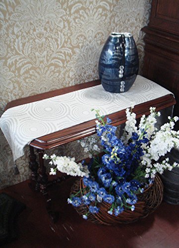 かわ畑 テーブルランナー グレイホワイト サイズ/約180×33cm