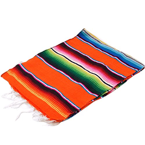 モリーナインディアンブランケット (Molina Indian Blanket) Table Runner[Saltillo/Serape]サラペテーブルランナー[約183×36cm]ORANGE