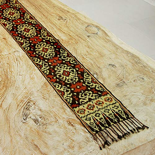 イカット 生地 アジアン ファブリック 壁掛け ウォールデコレーション テーブルランナー 手織り