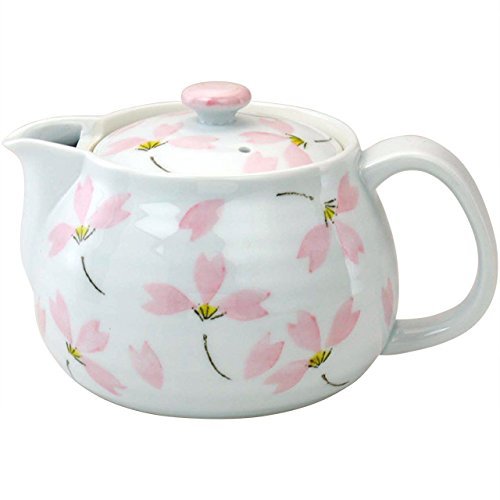 急須 おしゃれ : 桜散し (U型茶漉し付)ポット/有田焼 Japanese Tea pot Porcelain/Size(cm) 15.5x11.5x9.5/No:038818