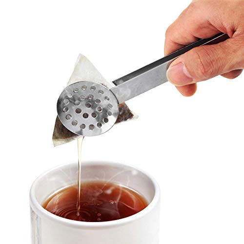 （スーパープラス）2個セット ティーバッグスクイーズ ステンレス鋼製 茶こし ストレーナー キッチン用品