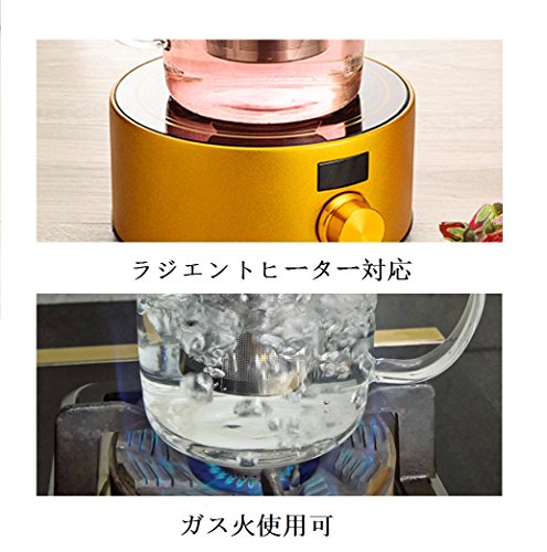 ティーポット 耐熱ガラス -20~150℃ 茶こし付き 冷蔵庫可 直火用 ティーウォーマー ラジエントヒーター対応 1100ml 麦茶 紅茶 フルーツティーポット 家庭 お店用 大容量 ピッチャー