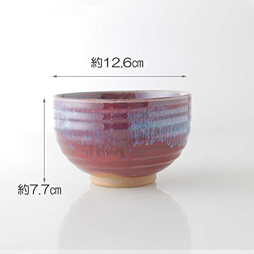 抹茶茶碗 : 有田焼 辰砂 丸型抹茶碗 (550cc) Japanese Powdered green tea Porcelain bowl Pottery/Size(cm) Φ12.6x7.7/No:771081