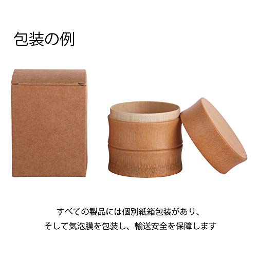 JOUDOO竹製茶缶 字を彫る 天然の竹の節 お茶の葉 抹茶 茶道 茶具 備品缶 ナッツ 穀物 香料CYG001 (竹節Ⅱ 8*6.5 cm)