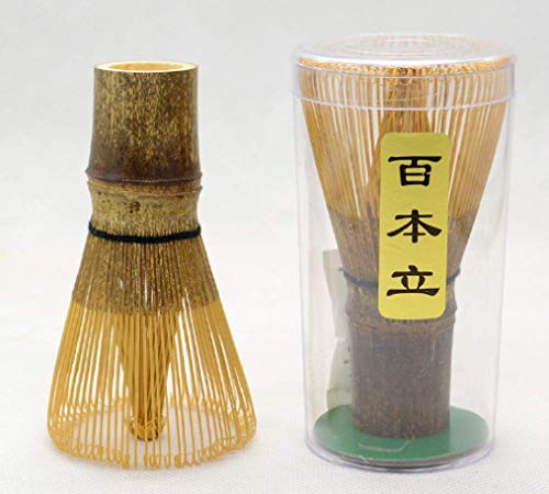 茶せん 茶筅 竹泡立て器 抹茶を泡立て器 茶道道具 茶道アクセサリー 百本立 竹製 (黒竹百本立)