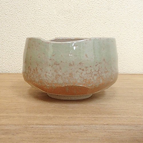 エールネット(Ale-net) 抹茶碗 白 14×14×9cm 灰釉 抹茶碗