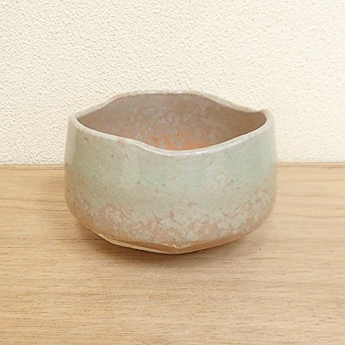 エールネット(Ale-net) 抹茶碗 白 14×14×9cm 灰釉 抹茶碗