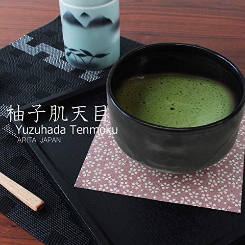 抹茶茶碗 : 有田焼 柚肌天目 楽型抹茶碗 (570cc) Japanese Powdered green tea Porcelain bowl Pottery/Size(cm) Φ12x8/No:771098