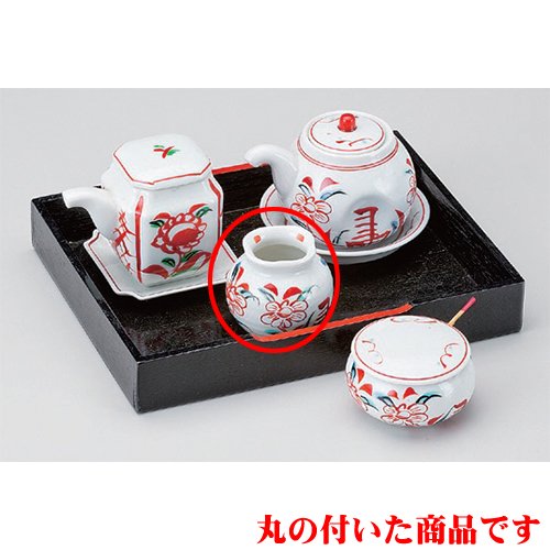 10個セット 調味料入 赤絵楊枝入 [4.5 x 5.5cm] 土物 和食器 酒器 料亭 旅館 居酒屋 業務用