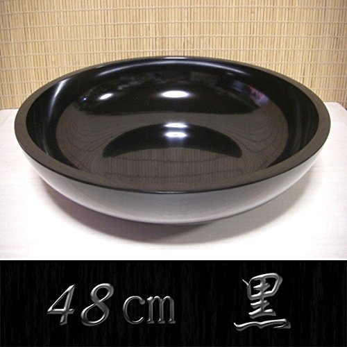 《全黒仕様》こね鉢 フェノール48cm （木質系樹脂） kuro48